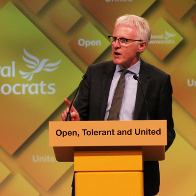Image courtesy of Liberal Democrats on Flickr Norman Lamb speaking at Liberal Democrat conference rally